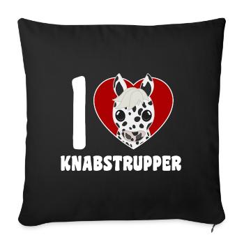 J’adore Knabstrupper - Housse de coussin décorative 45 x 45 cm - noir - Devant