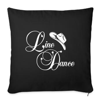 Line Dance Cowboy - Sofa pillowcase 17,3'' x 17,3'' (45 x 45 cm) - black - Front