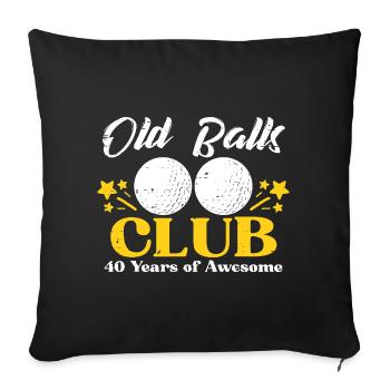 Old Bank Club 40 ans d’expérience géniale - Housse de coussin décorative 45 x 45 cm - noir - Devant