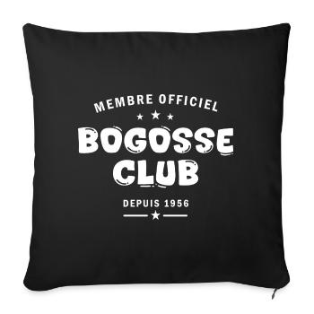 Bogosse club de puis 1956 anniversaire 70 ans - Housse de coussin décorative 45 x 45 cm - noir - Devant