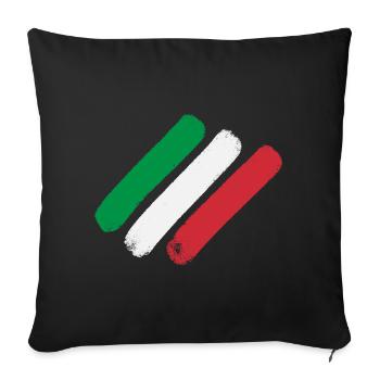 Italian Flag - Stripes - Sofa pillowcase 17,3'' x 17,3'' (45 x 45 cm) - black - Front
