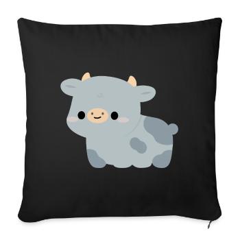 Belgian Blue Cow - Sofa pillowcase 17,3'' x 17,3'' (45 x 45 cm) - black - Front
