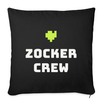 Gamer Crew Gamer Gaming Pixel Console Cadeau - Housse de coussin décorative 45 x 45 cm - noir - Devant