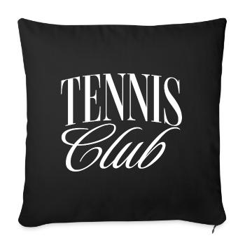 Tennis Club - Sofa pillowcase 17,3'' x 17,3'' (45 x 45 cm) - black - Front