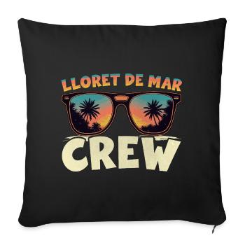 Lloret De Mar Crew - Sofakissenbezug 45 x 45 cm - Schwarz - Vorne