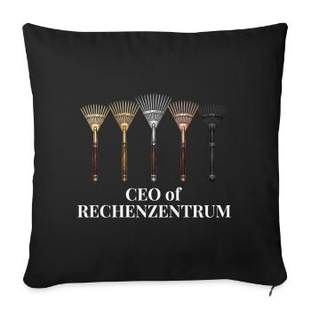 Rechenzentrum Design Gartengeräte Rechen Leiter - Sofakissenbezug 45 x 45 cm - Schwarz - Vorne