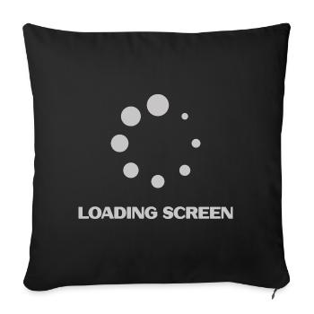 LOADING SCREEN - Sofakissenbezug 45 x 45 cm - Schwarz - Vorne