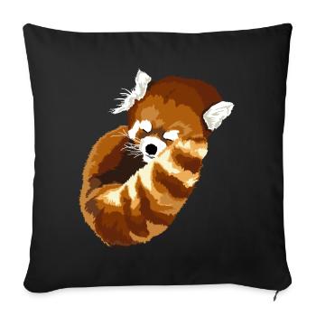 Sleeping Red Panda - Housse de coussin décorative 45 x 45 cm - noir - Devant