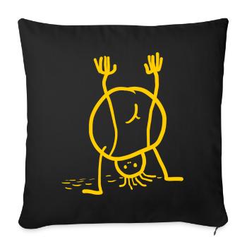 Pupsmann - Sofa pillowcase 17,3'' x 17,3'' (45 x 45 cm) - black - Front