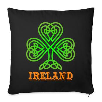 IRELAND - Irlande - Housse de coussin décorative 45 x 45 cm - noir - Devant