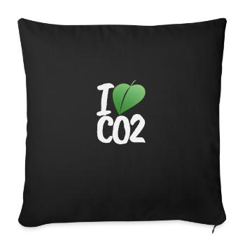 I love CO2 - Sofa pillowcase 17,3'' x 17,3'' (45 x 45 cm) - black - Front