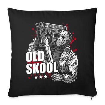 chemise old school hip hop old school - Housse de coussin décorative 45 x 45 cm - noir - Devant