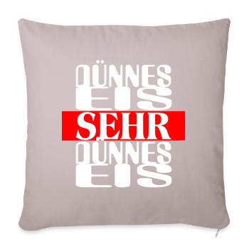 duennes eis weiss - Sofakissenbezug 45 x 45 cm - helles Taupe - Vorne