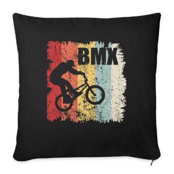 Vélo BMX - Housse de coussin décorative 45 x 45 cm - noir - Devant