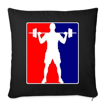 Bodybuilder Fitness Logo - Sofa pillowcase 17,3'' x 17,3'' (45 x 45 cm) - black - Front