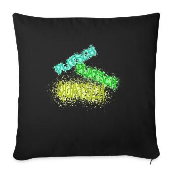 splash splash nonsense bright - Sofa pillowcase 17,3'' x 17,3'' (45 x 45 cm) - black - Front