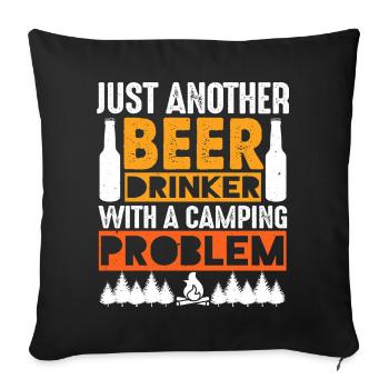 Camping Camper Caravan Camping Gift - Sofa pillowcase 17,3'' x 17,3'' (45 x 45 cm) - black - Front