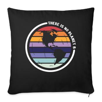 there is no planet b - Housse de coussin décorative 45 x 45 cm - noir - Devant