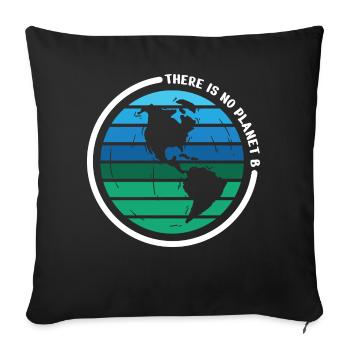 there is no planet b - Housse de coussin décorative 45 x 45 cm - noir - Devant