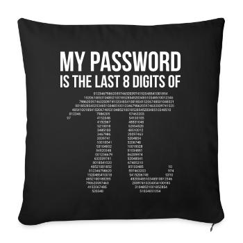 Mon mot de passe - Housse de coussin décorative 45 x 45 cm - noir - Devant
