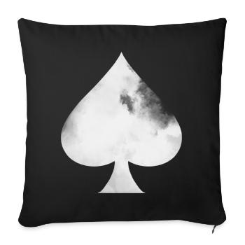 Card game - the spades - Sofa pillowcase 17,3'' x 17,3'' (45 x 45 cm) - black - Front