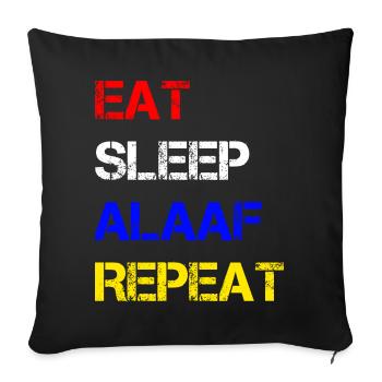 EAT SLEEP ALAAF REPEAT | Carnival - Sofa pillowcase 17,3'' x 17,3'' (45 x 45 cm) - black - Front