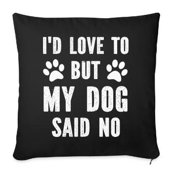 Dog Dogs - Sofa pillowcase 17,3'' x 17,3'' (45 x 45 cm) - black - Front
