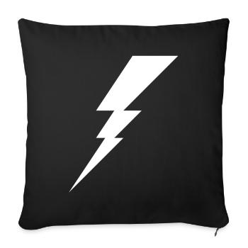 Thunder light - Sofa pillowcase 17,3'' x 17,3'' (45 x 45 cm) - black - Front