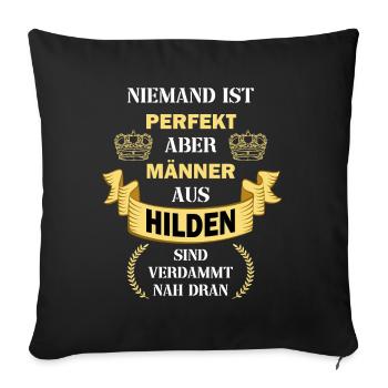 Hilden Deutschland Stadt Heimat Männer Perfekt - Sofakissenbezug 45 x 45 cm - Schwarz - Vorne