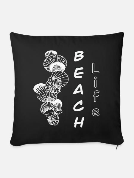 Beach Life - Sofakissenbezug 45 x 45 cm - Schwarz