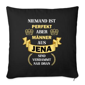 Jena Deutschland Stadt Heimat Männer Perfekt - Sofakissenbezug 45 x 45 cm - Schwarz - Vorne