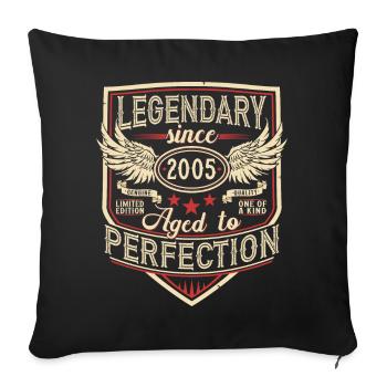 Légendaire depuis l’anniversaire vintage 2005 - Housse de coussin décorative 45 x 45 cm - noir - Devant