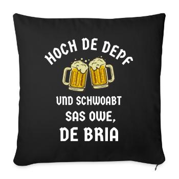 Bayern Bier Bierkrug Bierzelt bayerisch Biergarten - Sofakissenbezug 45 x 45 cm - Schwarz - Vorne