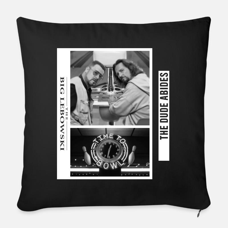 The Big Lebowski - The Dude Abides - Le Duc - Housse de coussin décorative 45 x 45 cm - noir