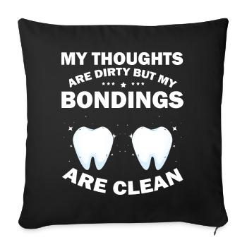 Orthodontic technician and dental laboratory - Sofa pillowcase 17,3'' x 17,3'' (45 x 45 cm) - black - Front