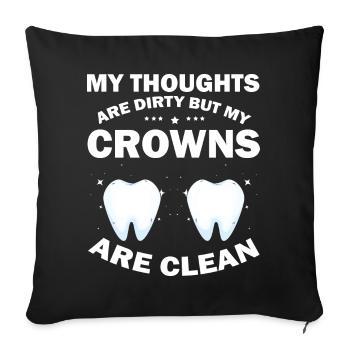 Dental Clinic and Dental Laboratory Technician Designs - Sofa pillowcase 17,3'' x 17,3'' (45 x 45 cm) - black - Front