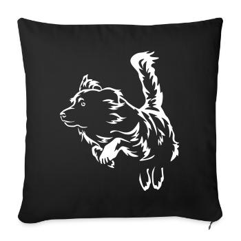 Australian Shepherd "Black Edition" - Sofa pillowcase 17,3'' x 17,3'' (45 x 45 cm) - black - Front