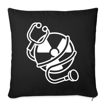 Logo Radiation Manip Radio Radiologist Radiology - Sofa pillowcase 17,3'' x 17,3'' (45 x 45 cm) - black - Front