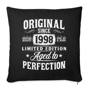 Vintage 1998 Born Vintage Birthday Gift - Sofa pillowcase 17,3'' x 17,3'' (45 x 45 cm) - black - Front