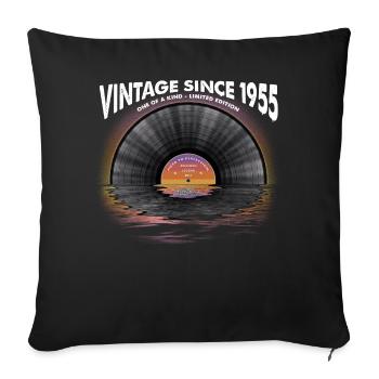 Vintage seit 1955 Retro Disco Music Vintage - Sofakissenbezug 45 x 45 cm - Schwarz - Vorne