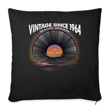 Vintage seit 1964 Retro Disco Music Vintage - Sofakissenbezug 45 x 45 cm - Schwarz - Vorne