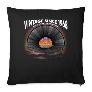 Vintage seit 1968 Retro Disco Music Vintage - Sofakissenbezug 45 x 45 cm - Schwarz - Vorne