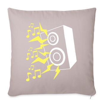 Speaker and music - Sofa pillowcase 17,3'' x 17,3'' (45 x 45 cm) - light taupe - Front