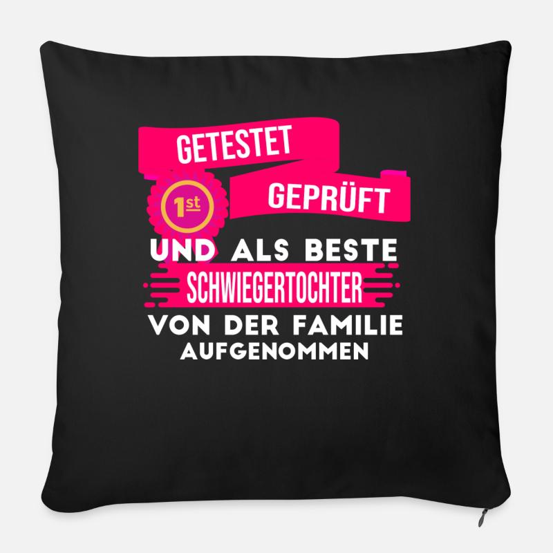 Beste Schwiegertochter der Welt. - Sofakissenbezug 45 x 45 cm - Schwarz