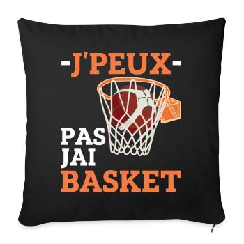 Drôle Cadeau Basketball L'Amour Du Basket-Ball - Housse de coussin décorative 45 x 45 cm - noir - Devant