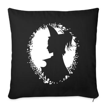 Gothic Girl Dark Fairytale Goth Occult Women Batc - Housse de coussin décorative 45 x 45 cm - noir - Devant