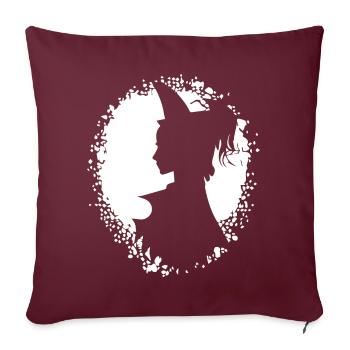 Gothic Girl Dark Fairytale Goth Occult Women Batc - Housse de coussin décorative 45 x 45 cm - bordeaux - Devant