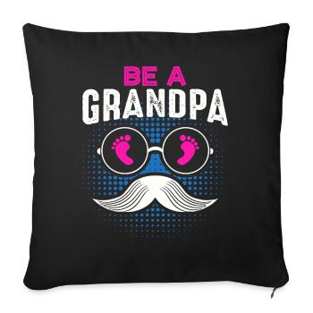 Grandpa-to-be, I'm finally going to be a grandpa - Sofa pillowcase 17,3'' x 17,3'' (45 x 45 cm) - black - Front