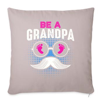 Papy en devenir, je vais enfin être grand-père - Housse de coussin décorative 45 x 45 cm - taupe clair - Devant