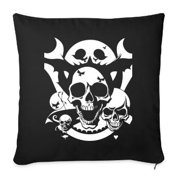 Horror Skull Skull Art Skull Gothic Heavy Metal - Sofa pillowcase 17,3'' x 17,3'' (45 x 45 cm) - black - Front